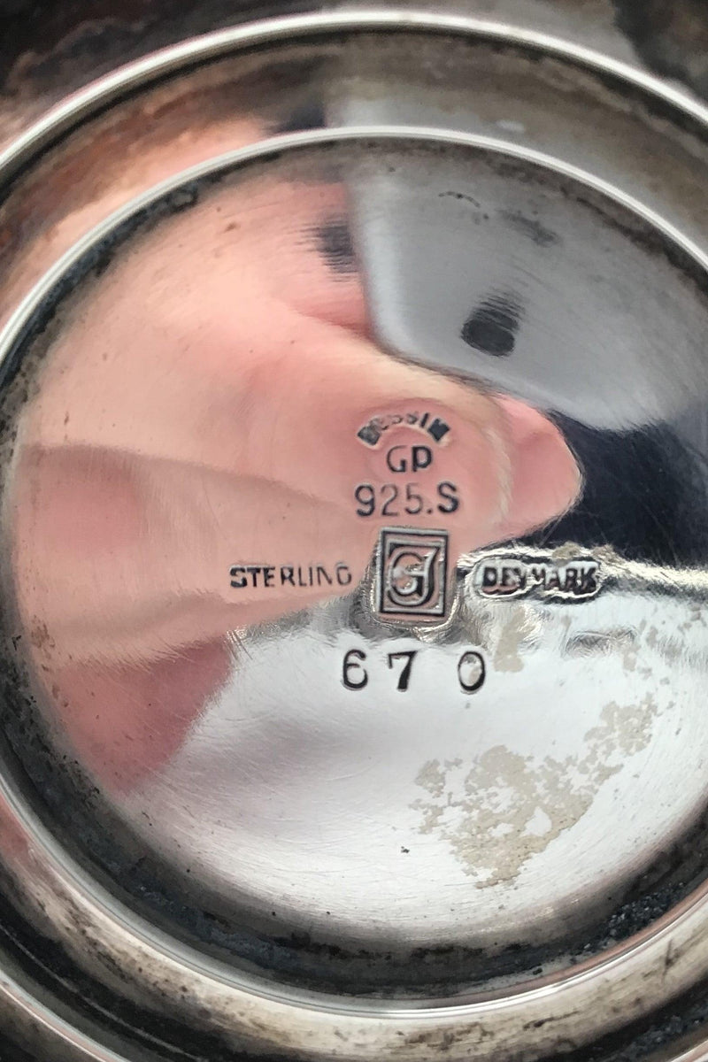 Georg Jensen Sterling Sølv Lysestager No. 670 Oscar Gundlach-Pedersen (2) - Danam Antik