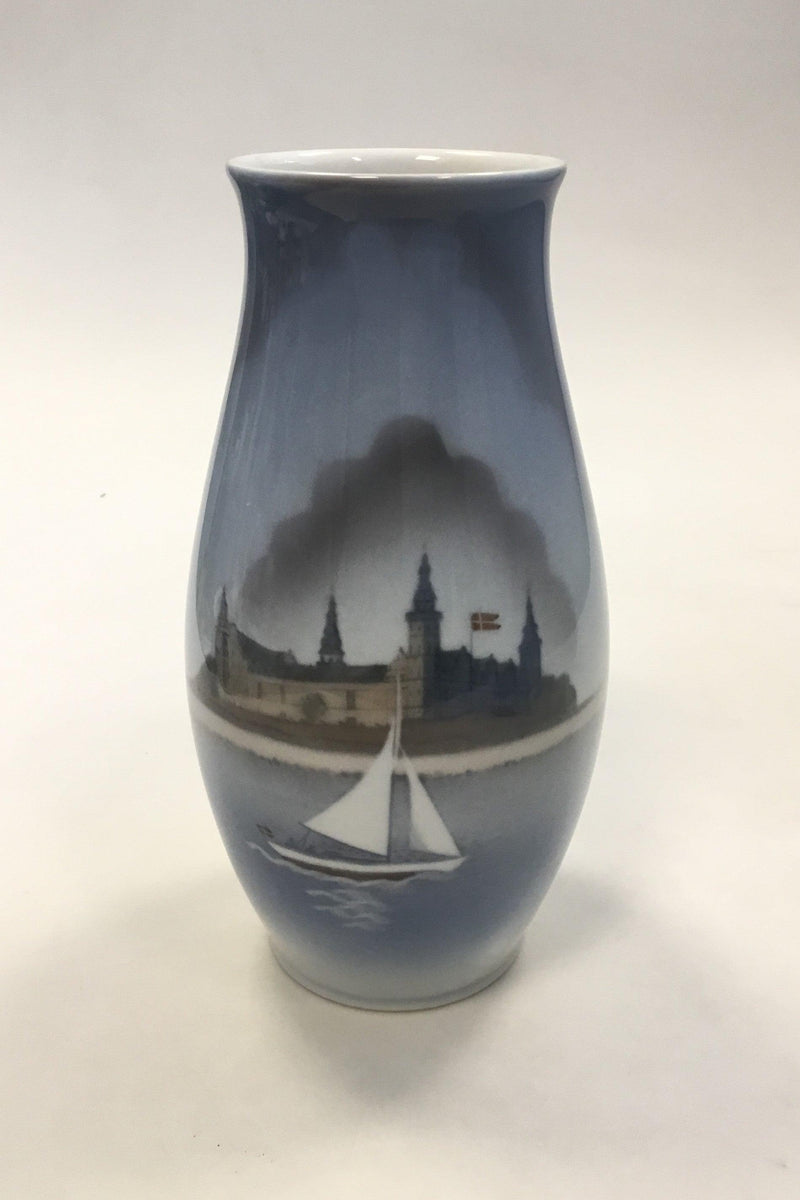 Bing & Grøndahl Art Nouveau Vase med Kronborg No 1302/6147 - Danam Antik