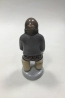 Bing & Grøndahl Figur af Eskimo Grønlandsk Kvinde No 2414 - Danam Antik