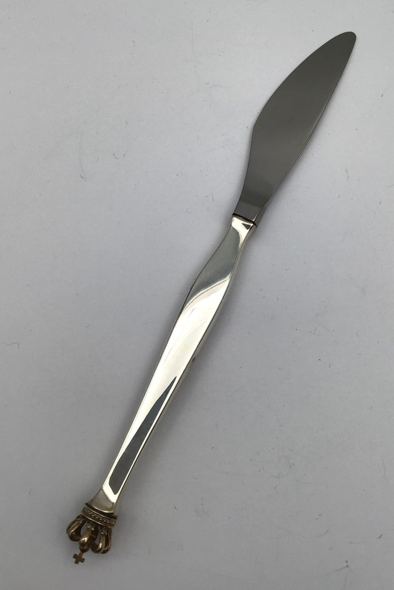 Dansk Krone DGS Sterling Sølv Spisekniv - Danam Antik