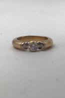 Georg Jensen 18K Guld Ring med Brillant - Danam Antik