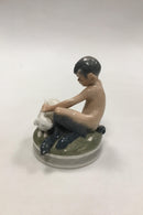 Royal Copenhagen Figur Faun med Kanin No 439 - Danam Antik