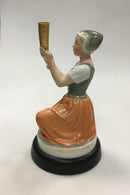 Royal Copenhagen Figur Pige med Guldhorn No 12242 - Danam Antik