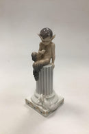 Royal Copenhagen Figur Faun med Kanin No 456 - Danam Antik