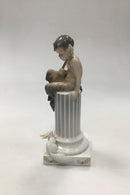 Royal Copenhagen Figur Faun med Kanin No 456 - Danam Antik
