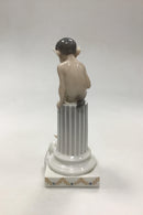 Royal Copenhagen Figur Faun med Kanin No 456 - Danam Antik