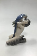 Royal Copenhagen Figur Faun med Papegøje No 752 - Danam Antik
