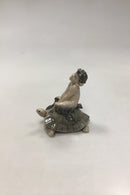 Royal Copenhagen Figur af Faun på Skildpadde No 858 - Danam Antik
