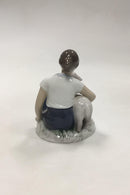 Bing og Grøndahl Figur af Pige med lam No 2336 - Danam Antik