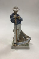Royal Copenhagen Figur Mand med Le No 685 - Danam Antik