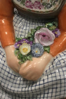 Royal Copenhagen overglasur egnsfigur af pige med blomster "Fyn" No 12420 - Danam Antik