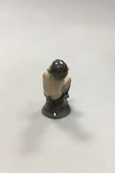 Royal Copenhagen Figur Faun på Træstub No 1738 - Danam Antik