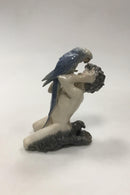 Royal Copenhagen Figur Faun med Papegøje No 752 - Danam Antik