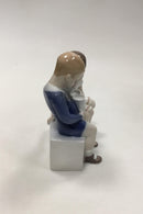 Bing og Grøndahl Figur afto børn på en bænk ( Forfordelt ) No 2175 - Danam Antik