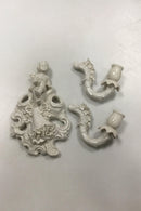 Tysk to-armet væglampet i Porcelæn - Danam Antik