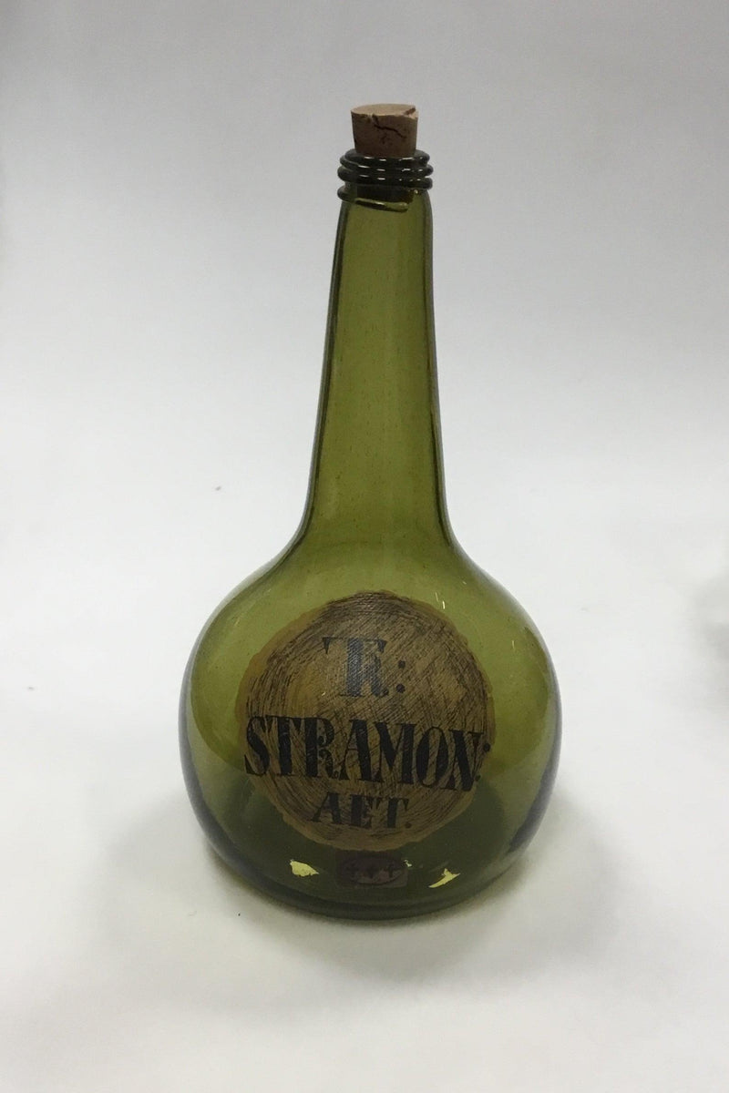Holmegaard Apotekerflasken, krukke med tekst TR STRAMON AET fra 1981 - Danam Antik