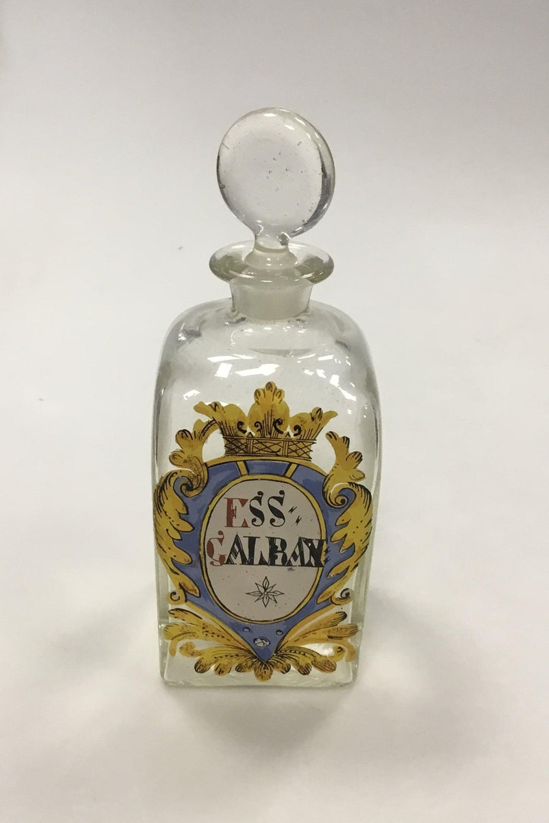Holmegaard Apotekerflasken, krukke med tekst ESS GALBAN fra 1993 - Danam Antik