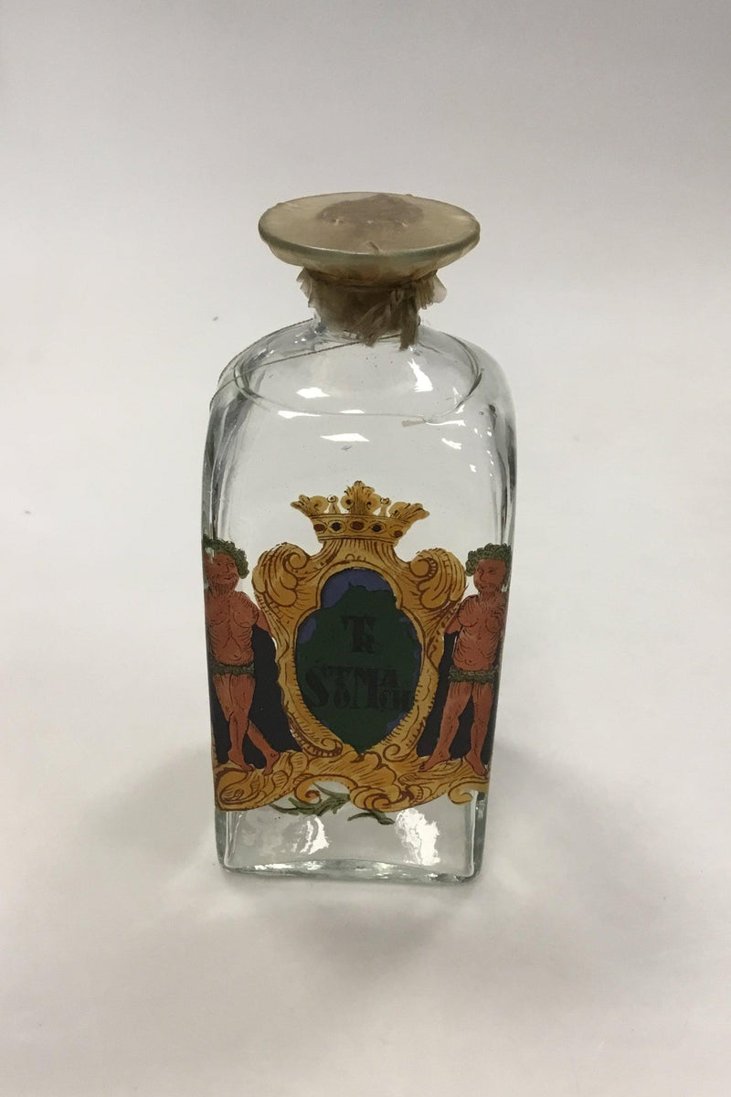 Holmegaard Apotekerflasken, krukke med tekst TINCTURA STOMACHII fra 1980 - Danam Antik