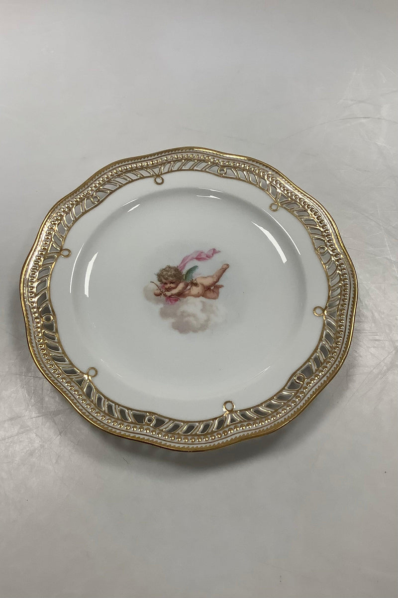 Sæt på 12 Flora Danica Tallerkener No 3584 med Puttier / Engle fra 1850-1870 - Danam Antik