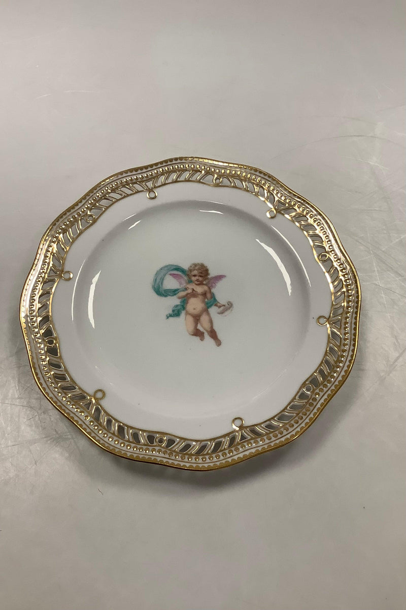 Sæt på 12 Flora Danica Tallerkener No 3584 med Puttier / Engle fra 1850-1870 - Danam Antik