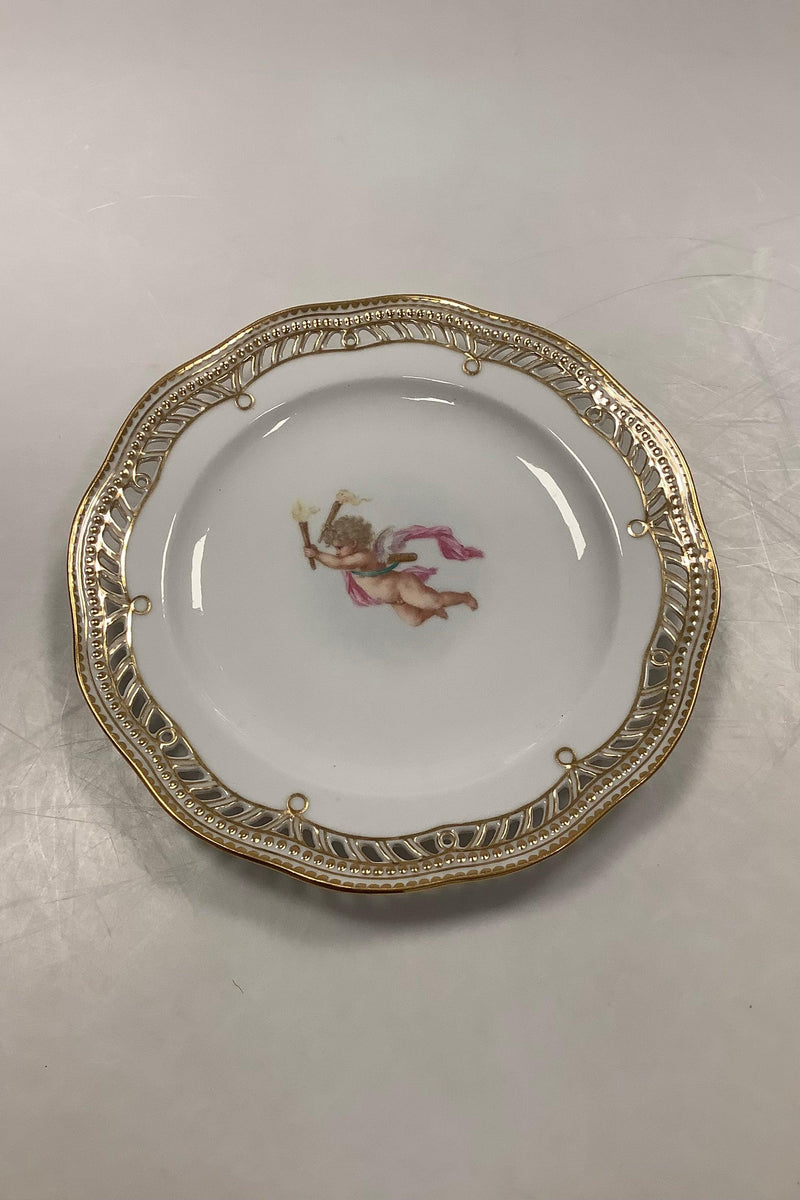 Sæt på 12 Flora Danica Tallerkener No 3584 med Puttier / Engle fra 1850-1870 - Danam Antik