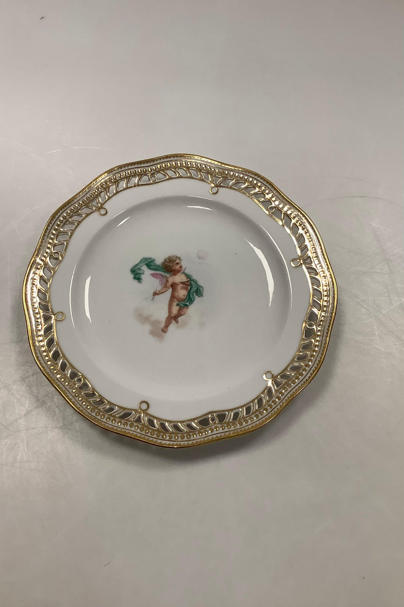 Sæt på 12 Flora Danica Tallerkener No 3584 med Puttier / Engle fra 1850-1870 - Danam Antik