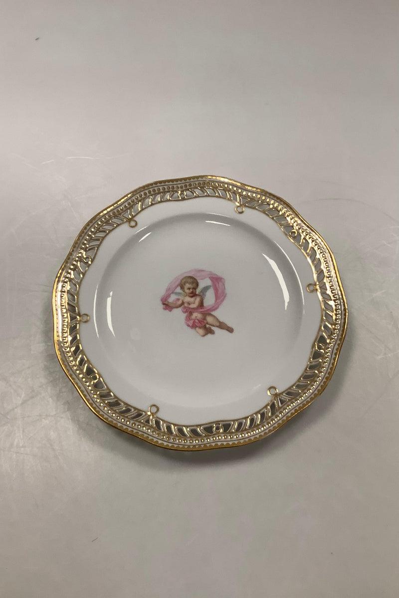 Sæt på 12 Flora Danica Tallerkener No 3584 med Puttier / Engle fra 1850-1870 - Danam Antik