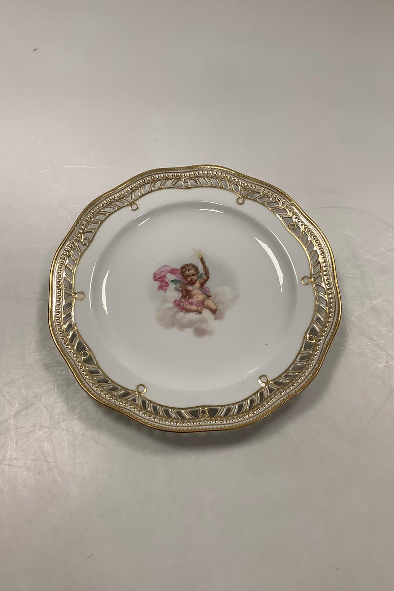 Sæt på 12 Flora Danica Tallerkener No 3584 med Puttier / Engle fra 1850-1870 - Danam Antik