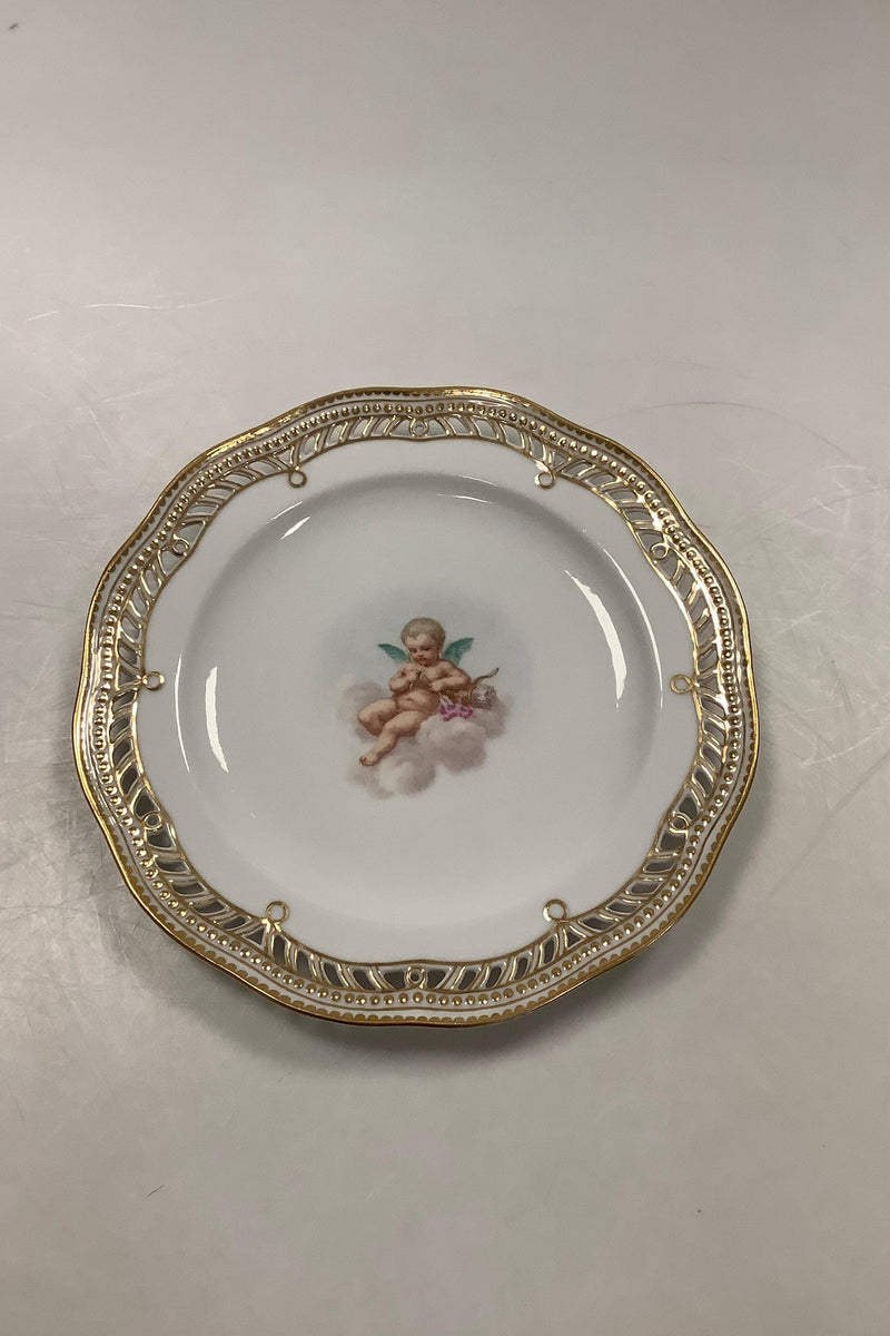 Sæt på 12 Flora Danica Tallerkener No 3584 med Puttier / Engle fra 1850-1870 - Danam Antik