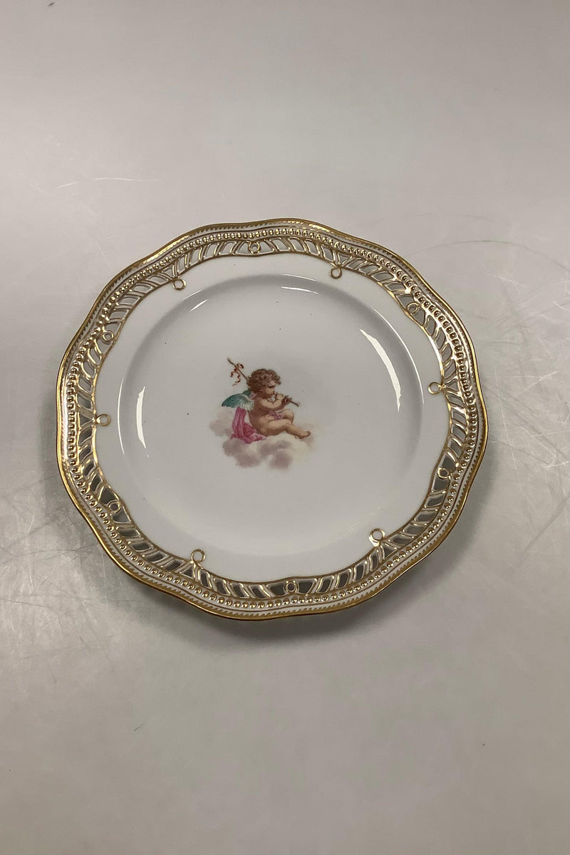 Sæt på 12 Flora Danica Tallerkener No 3584 med Puttier / Engle fra 1850-1870 - Danam Antik