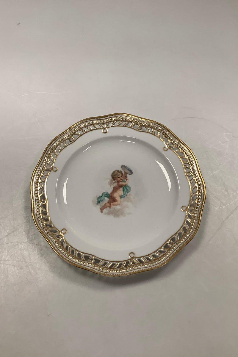 Sæt på 12 Flora Danica Tallerkener No 3584 med Puttier / Engle fra 1850-1870 - Danam Antik