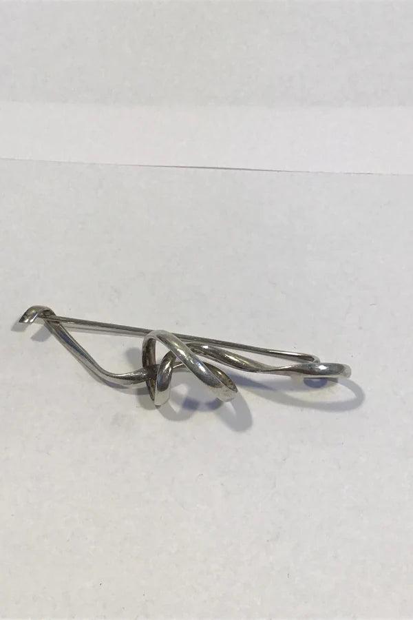 Georg Jensen Sterling Sølv Broche Forget-Me-Knot Torun No 384 - Danam Antik