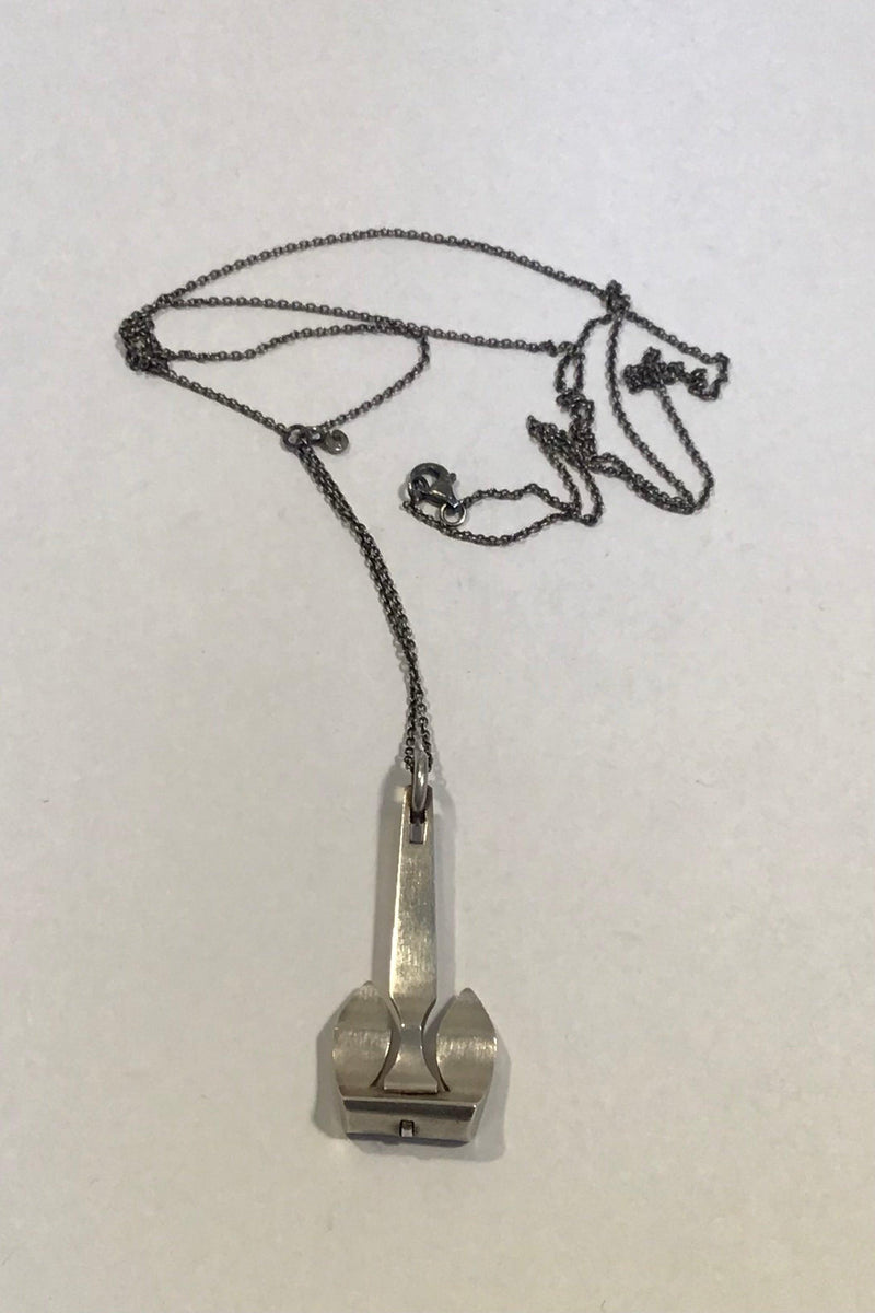 Ole Lynggaard Sterling Sølv halskæde og Vedhæng i form af Anker - Danam Antik