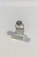Georg Jensen Sterling Sølv Sphere Ring No 473 med Lys grøn sten - Danam Antik