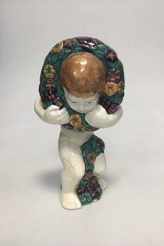 Aluminia af Rasmus Harboe Figur Engel med krans om hoved nr. 988/816