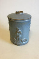 Anker Keramik Blå stentøjskrukke med låg - Danam Antik