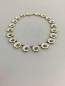 Anton Michelsen Margueritte Halskæde i Forgyldt Sterling Sølv og Emalje - Danam Antik