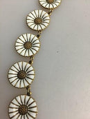 Anton Michelsen Margueritte Halskæde i Forgyldt Sterling Sølv og Emalje - Danam Antik