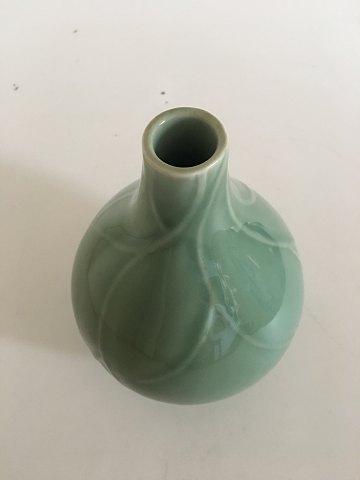 Axel Salto for Royal Copenhagen Stentøjsvase i Grøn Celadon Glasur - Danam Antik