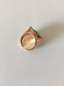 Bent Knudsen 14K Moderne Guld Ring med Chrysopras No 39 - Danam Antik