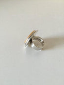 Bent Knudsen Sterling Sølv Ring med Rav No 35 - Danam Antik