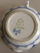 Bing & Grøndahl Blåmalet Musselmalet Riflet Flødekande - Danam Antik