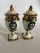 Bing & Grøndahl Par Overglasur vase med guld decoration af Theodor Larsen - Danam Antik