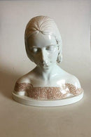 Bing & Grøndahl Unika Buste af Ung Kvinde af Siegfried Wagner fra 1899 - Danam Antik