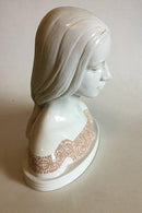 Bing & Grøndahl Unika Buste af Ung Kvinde af Siegfried Wagner fra 1899 - Danam Antik