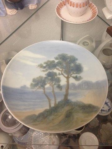 Bing og Grøndahl Art Nouveau Vægtallerken med strand motiv No 8142/357-20 - Danam Antik