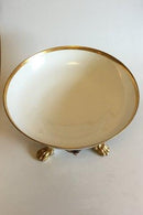 Bing og Grøndahl Punchbowle på stand af porcelæn, dekoreret i rød, blå og guld. - Danam Antik