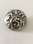 Broche i sølv med Kong Christian D.5 monogram 1691 Kroning - Danam Antik