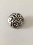 Broche i sølv med Kong Christian D.5 monogram 1691 Kroning - Danam Antik