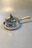 Evald Nielsen Lågkasserolle af Sølv med håndtag af Elfenben - Danam Antik